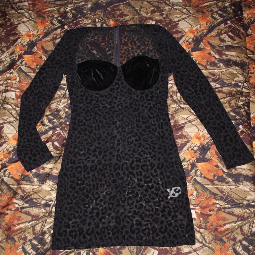 Sheer Leopard Prints Dress